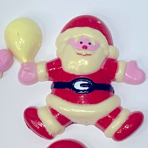 Vintage Christmas Santa Claus Plastic Fridge Magnets Lot Of 8 - Picture 6 of 14
